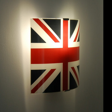 Union Flag Applique silk-screen glass wall lamp English Flag