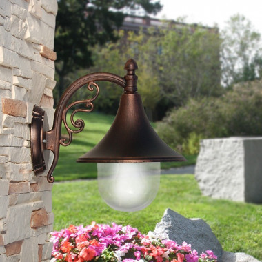 DIONE BLACK Linterna de pared de aluminio Lámpara clásica para exteriores 1901A-B5R Lámpara Liberti