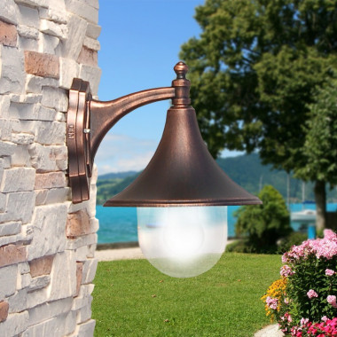 DIONE NERO  Lanterna a Parete in Alluminio Lampada per Esterno Classica 1901A-B10 Liberti Lamp