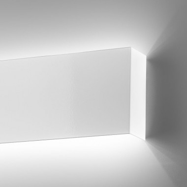 LINE LED di Antea luce, Applique da Parete in Metallo Bianco design moderno essenziale