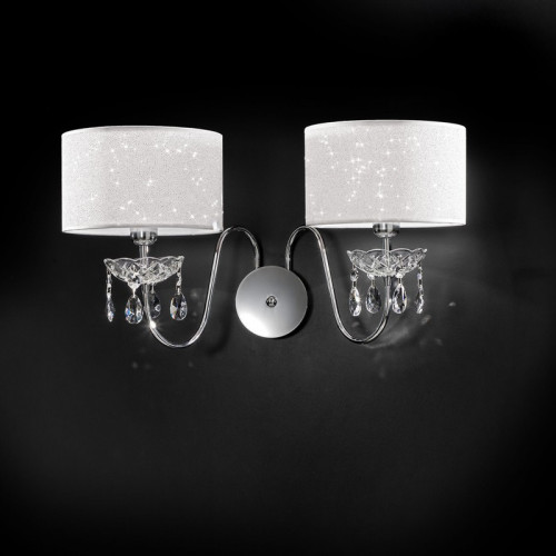 HELEN Antea Light, Wall light in 2 Lights, Modern Design with Crystals