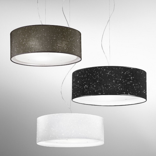 GLITTER Antealuce Lighting, Chandelier, Modern Design with Fabric Shade