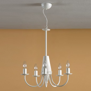 ATELIER Lámpara de suspensión con lámpara de araña de 5 luces de diseño moderno