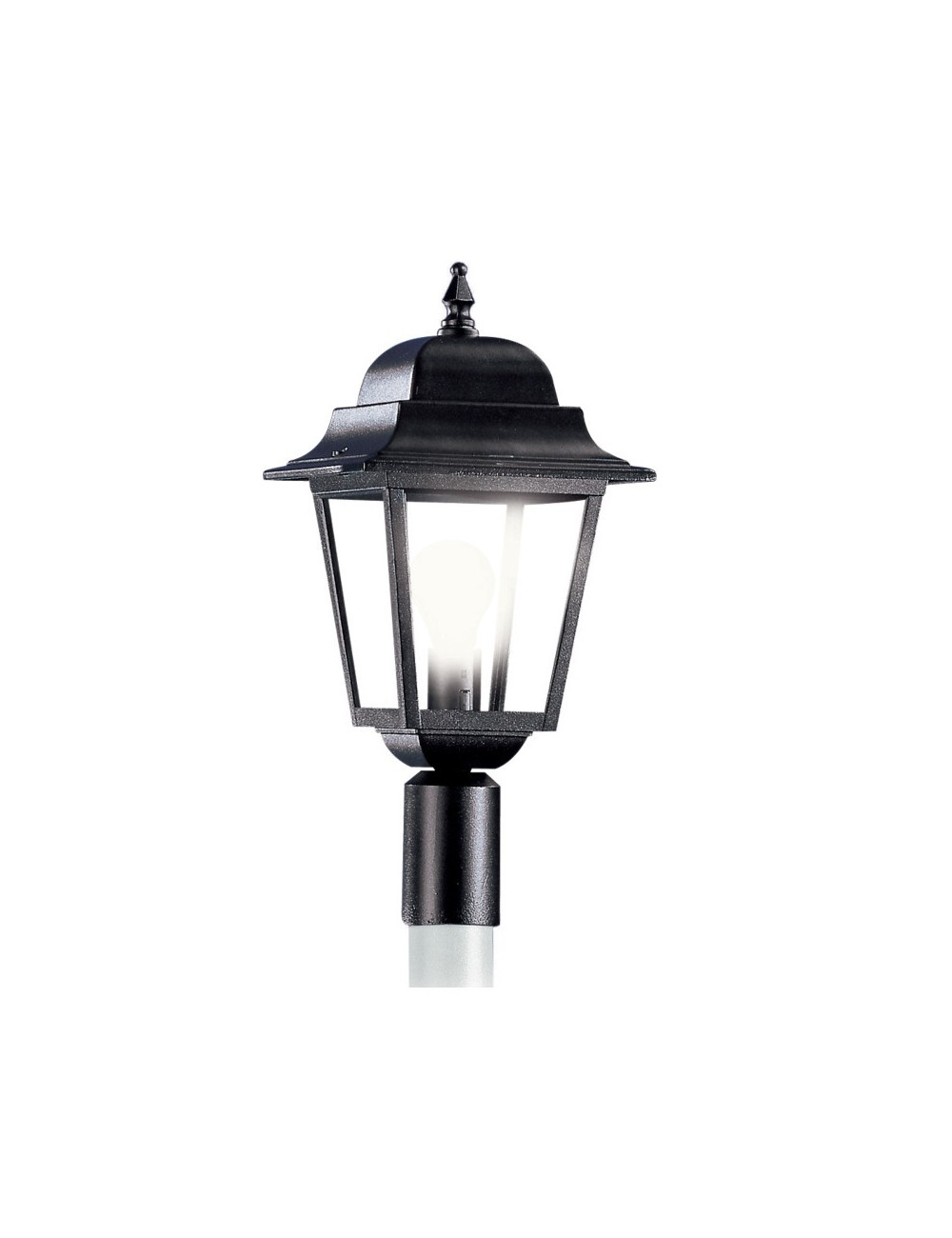 ATHENA Lantern with Attachment for Existing Pole Outdoor Garden Lighting