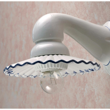 Lámpara de pared LINA applique Estilo rústico en cerámica decorada a mano