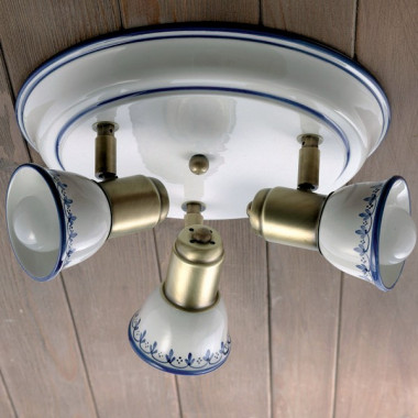 KILA Chandelier Ceiling 3 Spot Adjustable-Decorated Ceramics