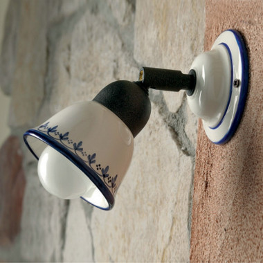 KILA Applikation Spot verstellbar mit dekorierten Keramik Gemeinsame klassische rustikale Stil Spiegel BadezimmerBeleuchtung