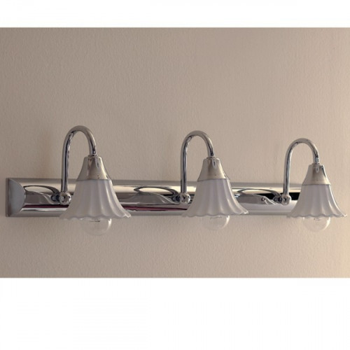 DEA baño espejo aplique con 3 luces cerámica blanco estilo rústico clásico