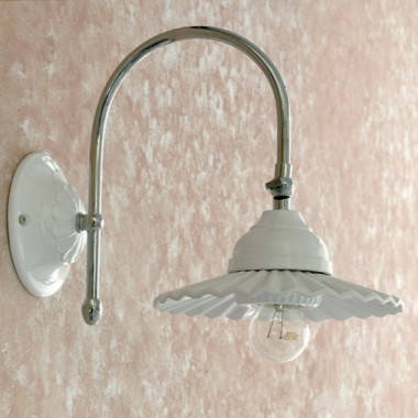 BIANCA Applique ajustable articulación blanco cerámica espejo baño