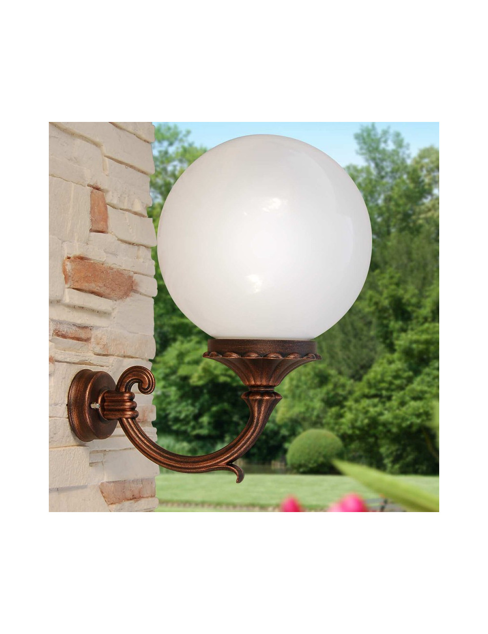 ORIONE S25 Lámpara de pared para exteriores Garden Sfera Globo d.25