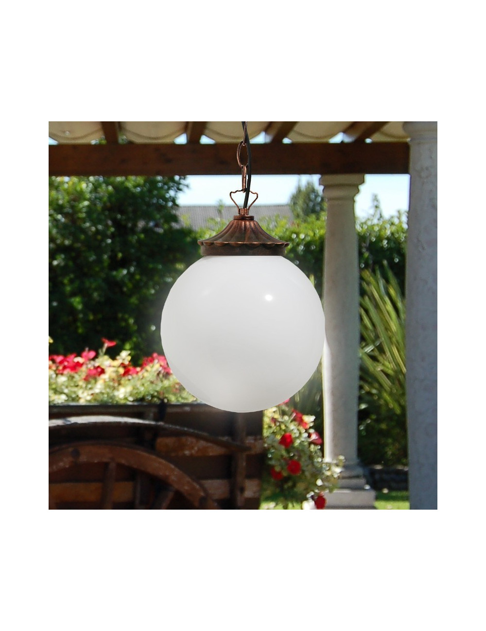 ORIONE S25 Lampada a Soffitto da Esterno Giardino Sfera Globo d.25