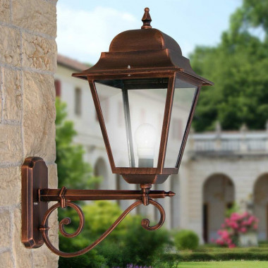 ATHENA GRANDE Maxi Lanterna a Parete Quadrata per Esterno Giardino