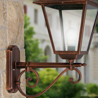 ATHENA GRANDE Maxi Square Wall Lantern for Outdoor Garden