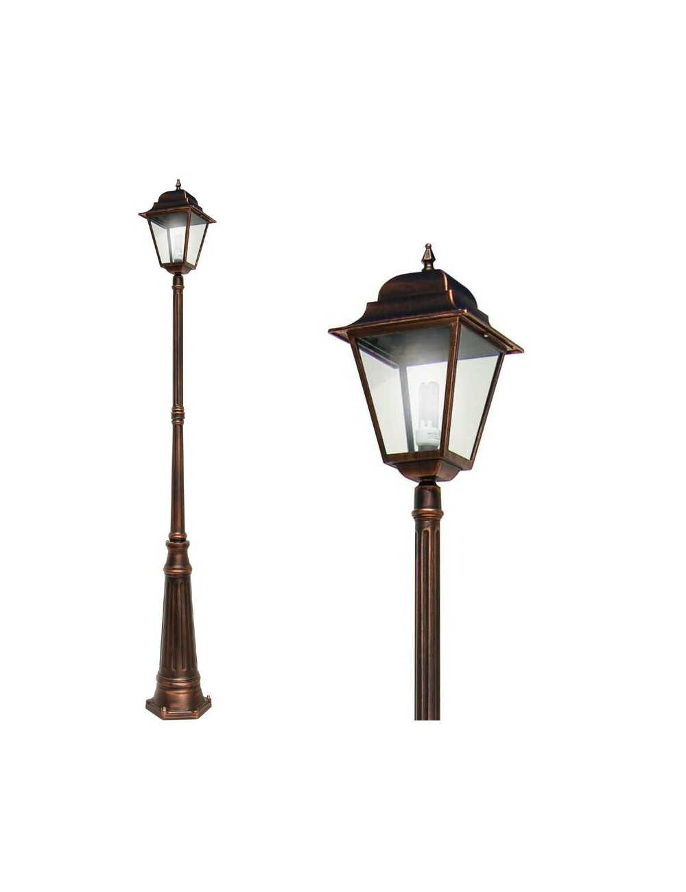 ATHENA GRANDE Farola Square Lantern Pole Outdoor Garden Lighting