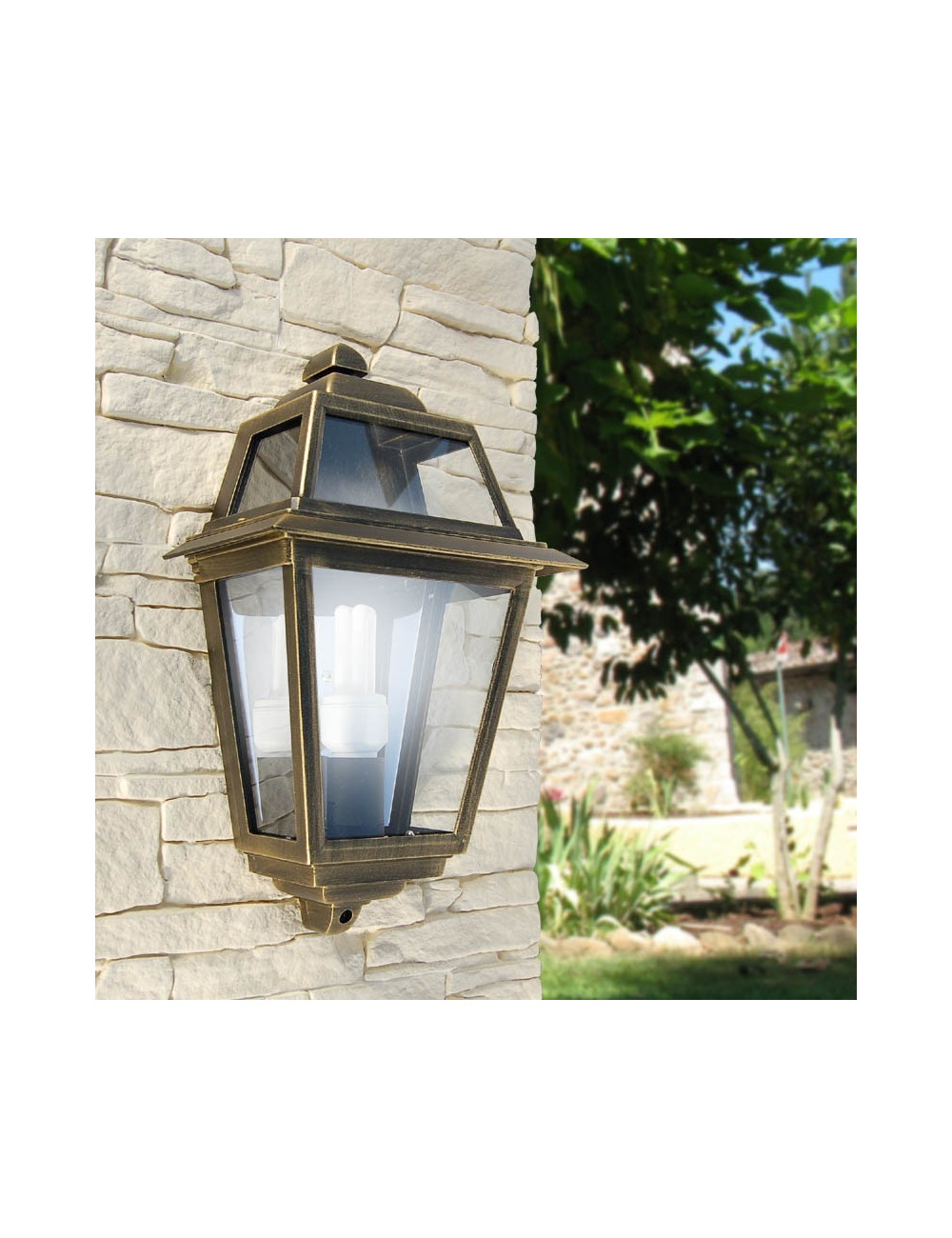 ARTEMIDE Classic wall-mounted half lantern outdoor lighting garden