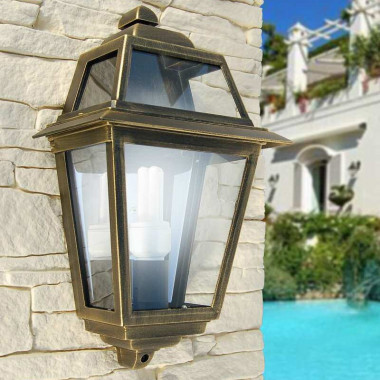 ARTEMIDE Classic wall-mounted half lantern outdoor lighting garden