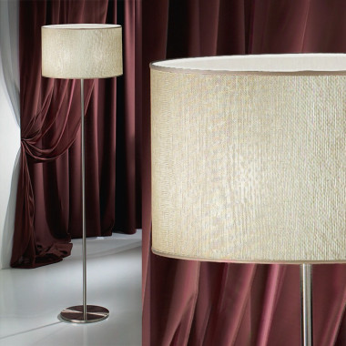 TALIA lampadaire avec abat-jour en toile de Jute Clair Design Moderne - Antea Lumière