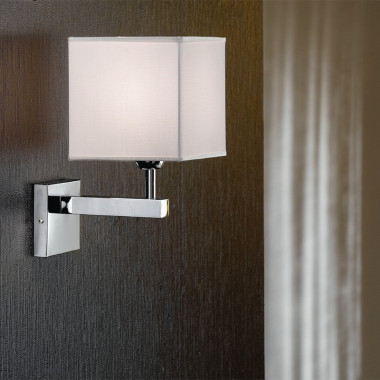 THOR Wall Lamp White Fabric Modern Design - Antea Light