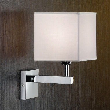 THOR Lámpara de Pared Blanca de Tela de Diseño Moderno - Antea de la Luz