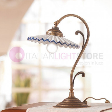 FERME Lampe de Table, de la Céramique et Laiton Rustique Pays - Ceramiche Borso