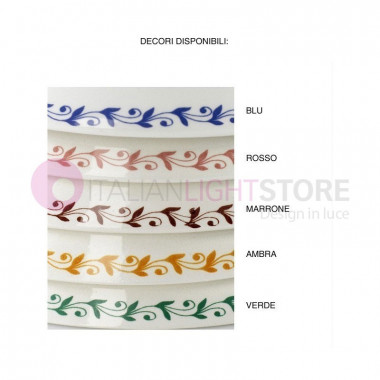 MASSAROSA Wall Lamp 2-Bulb Metal and Ceramic Traditional Design- Ceramiche Borso