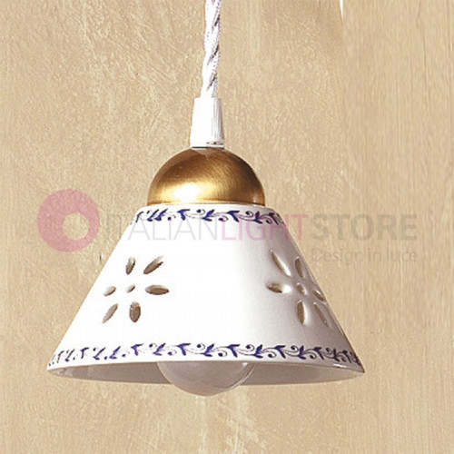 MASSAROSA Mini Lampada a Sospensione Ceramica Rustica Country - Ceramiche Borso