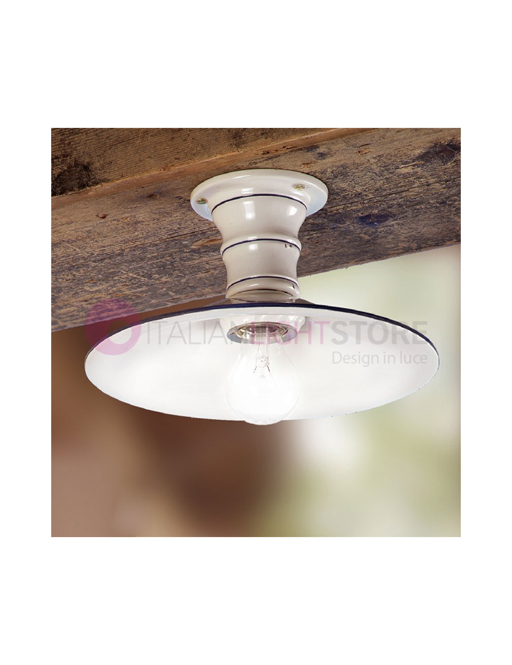 CECINA Lampe de Plafond en Céramique de Style country Pays - Ceramiche Borso