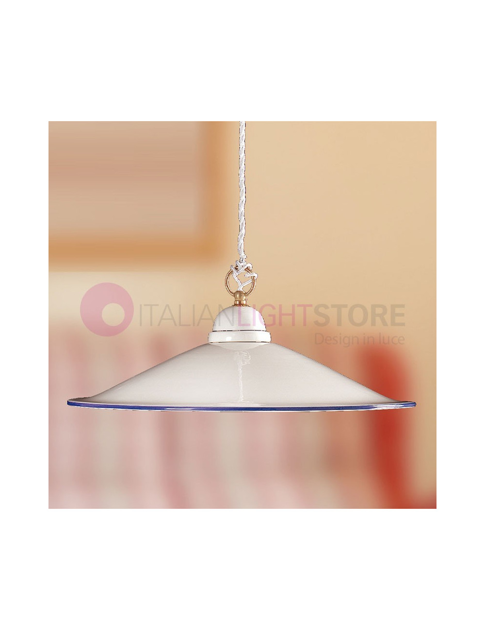 CECINA Suspension Ceramic d. 43 Rustic-Style Country - Ceramiche Borso