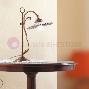 FERME Lampe de Table en Céramique et Laiton de Style Rustique Pays - Ceramiche Borso
