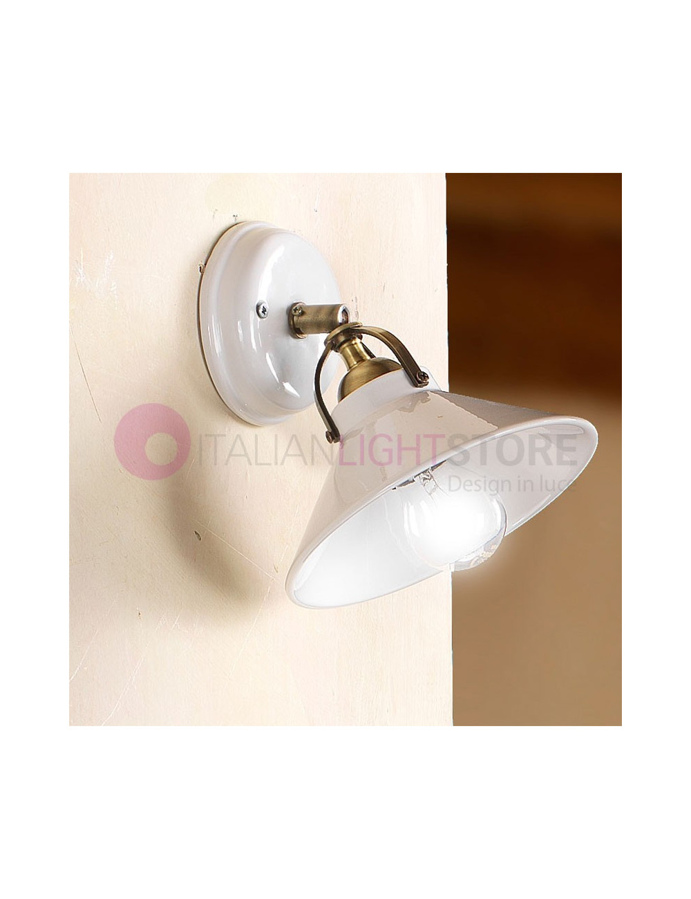 Wall lamp Sconce Ceramic Rustic Country Ceramiche Borso