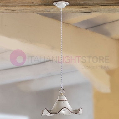 POGGIBONSI Classic Pendant Lamp in Hand-made Ceramic - Ceramiche Borso
