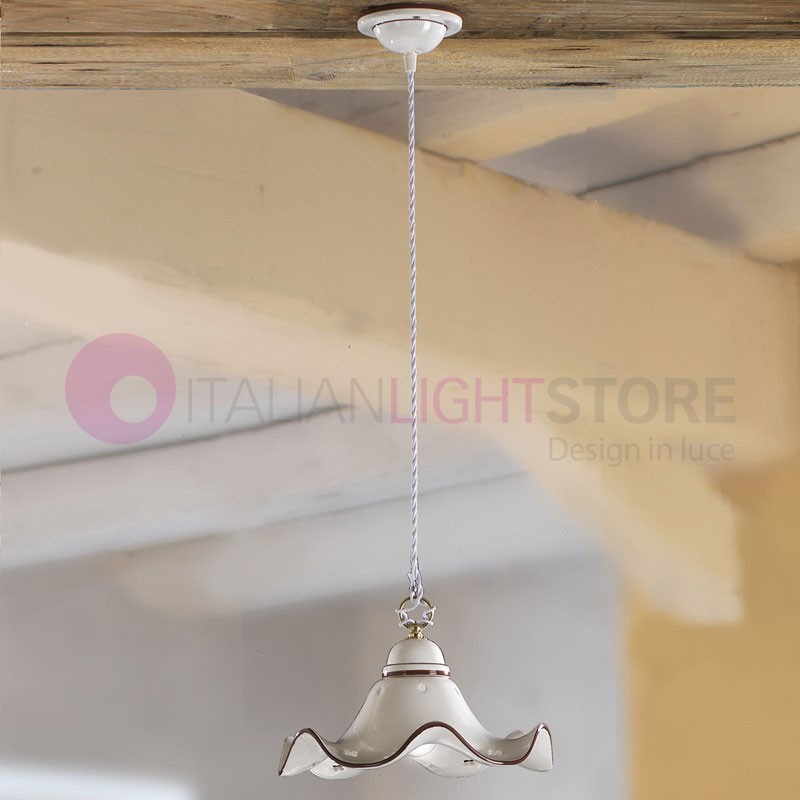 White Ceramic Pendant Lamp Italian, Pirate Ship Pendant Light Shade