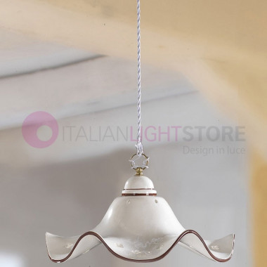 POGGIBONSI Classic Pendant Lamp in Hand-made Ceramic Italian Design - Ceramiche Borso