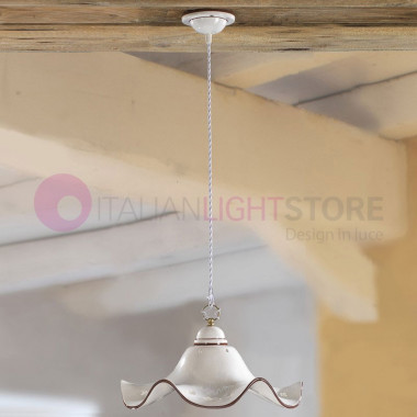 POGGIBONSI Classic Pendant Lamp in Hand-made Ceramic Italian Design - Ceramiche Borso