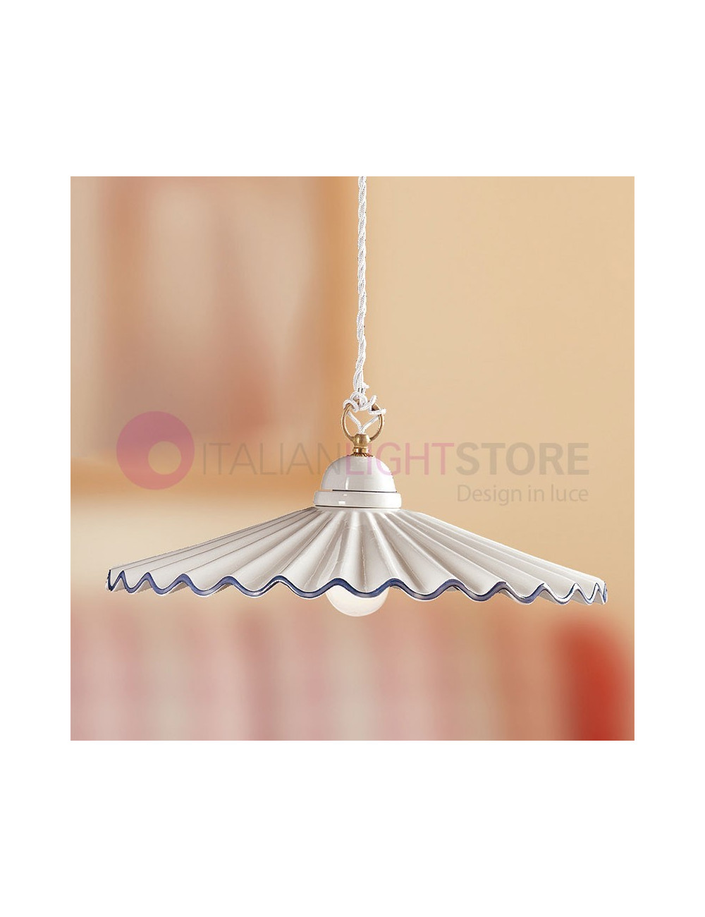 CASCINA Rustic Country Pendant Lamp Ceramic- Ceramiche Borso