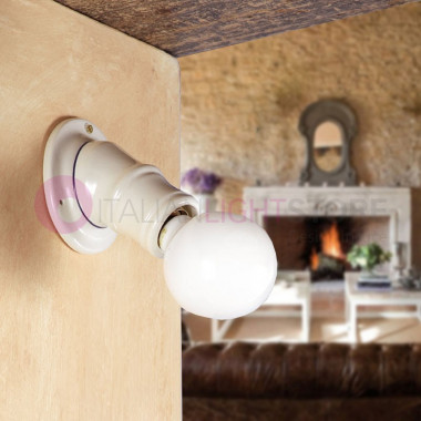 CASCINA CASCINA Oblique Rustic Ceiling - Wall Light Spotlight Ceramic - Ceramiche Borso