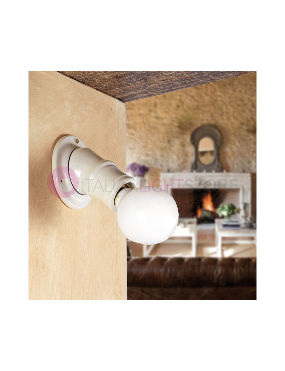 CASCINA CASCINA Oblique Rustic Ceiling - Wall Light Spotlight Ceramic - Ceramiche Borso