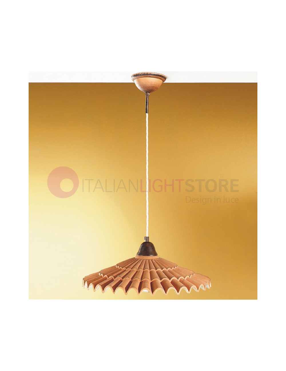 VANIA Ceramic Pendant Lamp Rustic Style Country