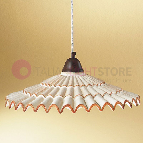 VANIA Saliscendi Ceramic Pendant Lamp Rustic Style Country