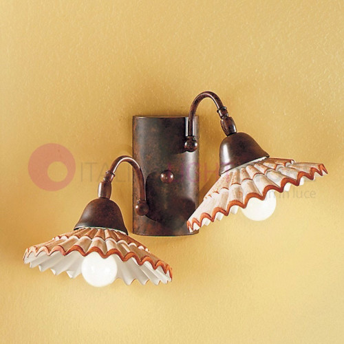 VANIA Ceramic Wall Lamp Rustic Style Country