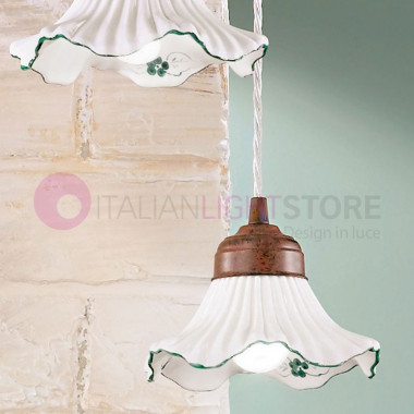 ANNA 3-Light Ceramic Pendant Lamp Rustic Style