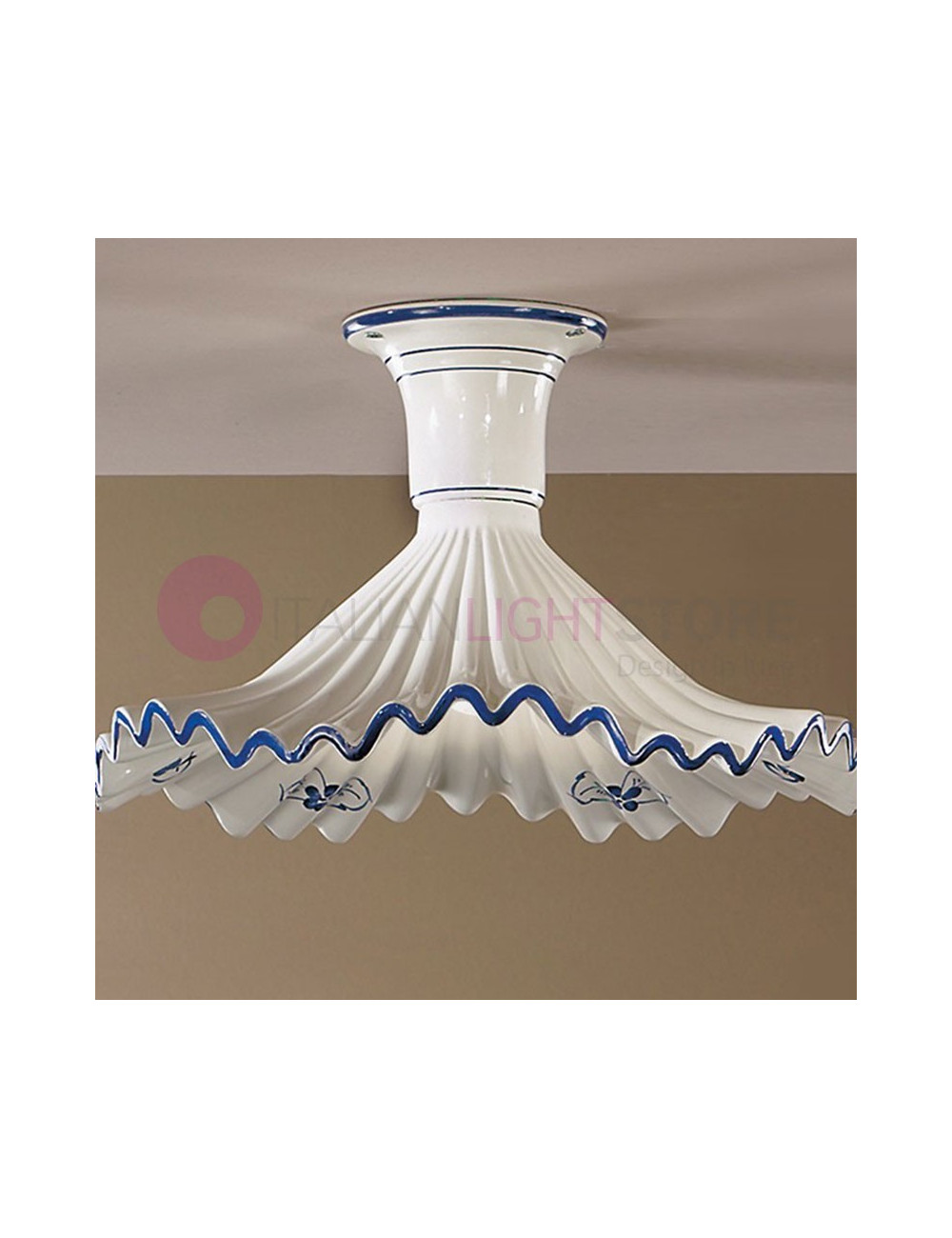 ANNA Plafoniera Lampada a Soffitto in Ceramica Stile Rustico