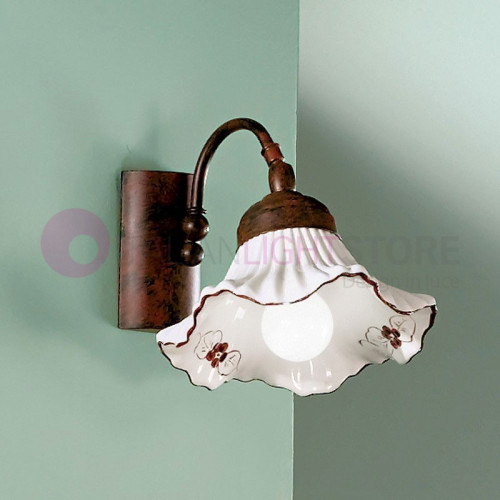 ANNA Applique Lampada a Parete in ceramica  Stile Rustico
