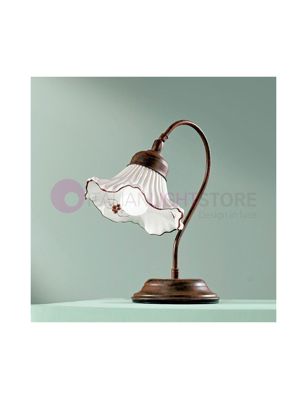 ANNA Lampe de Table en Céramique de Style Rustique ANNA Lampe de Table en Céramique de Style Rustique