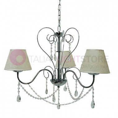 LIA Chandelier with Lampshades and Pendants Modern Design