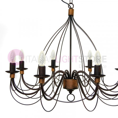 Flemish Iron chandelier style Rustic Country lighting kitchen tavern