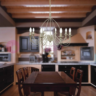 Fiammingo Lampadario in ferro stile Rustico Country illuminazione cucina taverna