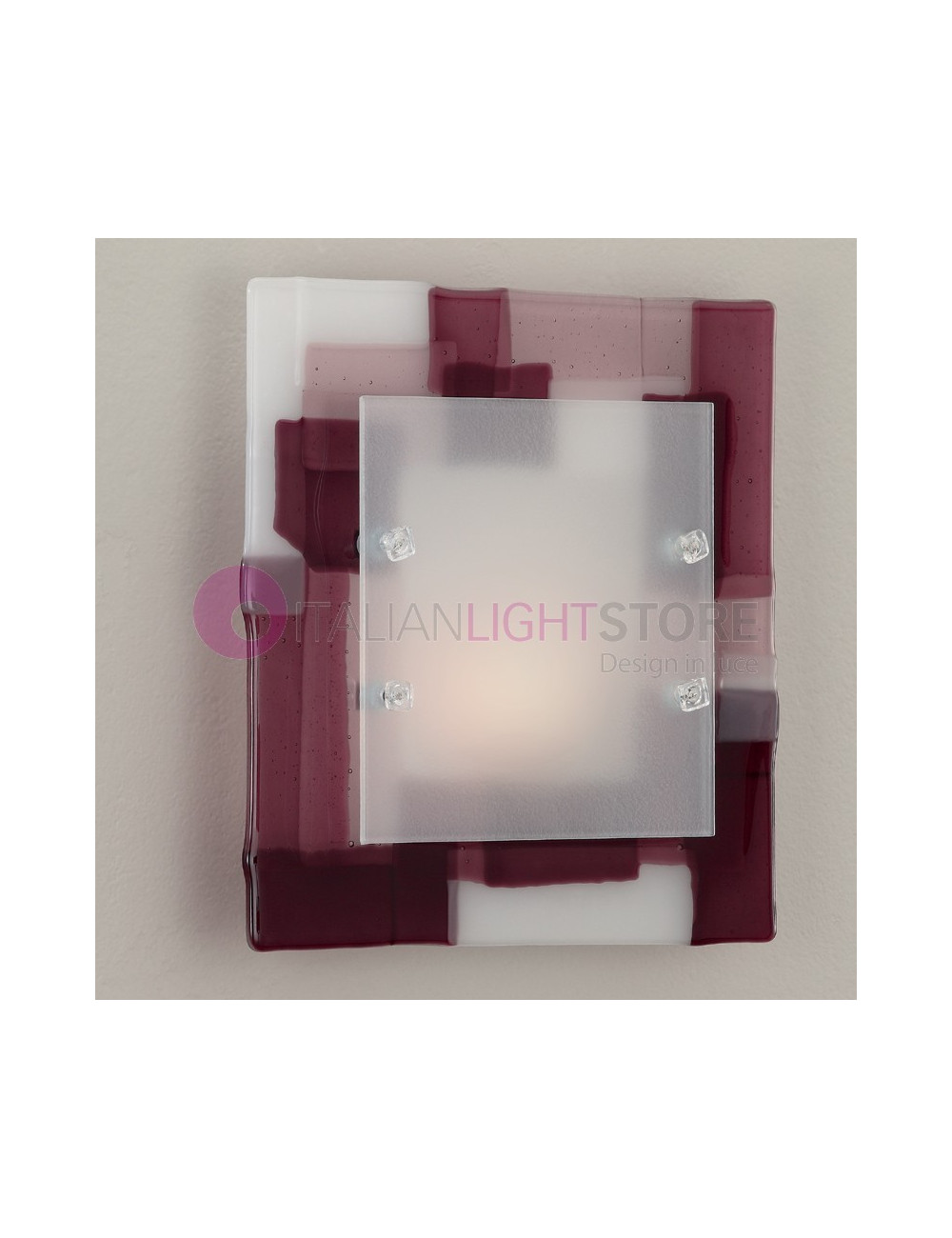 BROADWAY FAMILAMP de la luz de Techo de Cristal de Murano 45x45