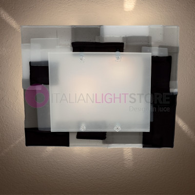 BROADWAY FAMILAMP de la luz de Techo de Cristal de Murano 45x45
