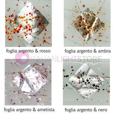 MIAMI PLATA FAMILAMP Apliques de Cristal de Murano de 30x20